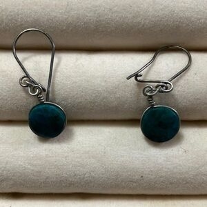 Elegant Silver and Blue Earrings